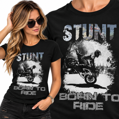 KOSZULKA ŚMIESZNA DAMSKA BORN TO RIDE